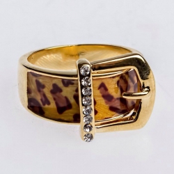 Кольцо с леопардовым принтом "Ремешок"